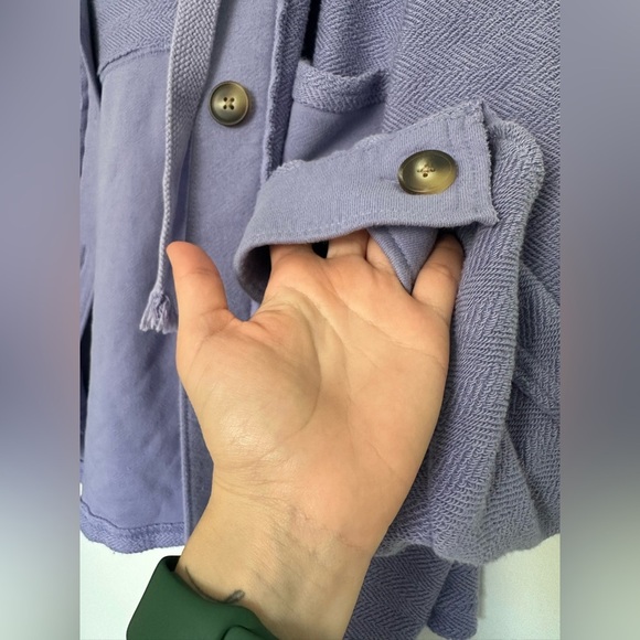 American Eagle Cropped Shacket Lilac Women's Sz XL‎ - Picture 10 of 10